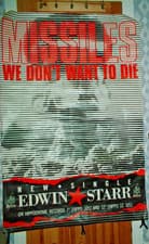 Edwin Starr REDUCED again Original promotion poster.Missiles we dont want to die