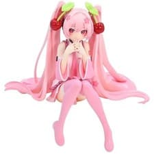 Hatsune Miku Pink Dress Sakura PVC Anime Figure Cherry Blossom Collectible Toy