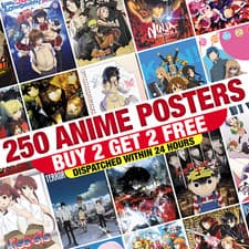 250 Classic Anime & Manga Posters | Japanese Movie Art Prints Wall Decor A4