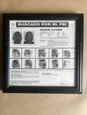 Genuine FBI Wanted Poster Micheal Alfonso In Spanish Language Very Rare.