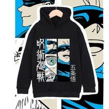 Jujutsu Kaisen Satoru Gojo Hooded Sweatshirt Cotton Comfortable for Boys Girls