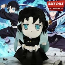 Demon Slayer Tokitou Muichiro Plush Toy Soft Stuffed Doll Kid Fan Birthday Gift`