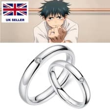 Anime Jujutsu Kaisen Yuta Okkotsu Silver Ring Adjustable Jewellery x2