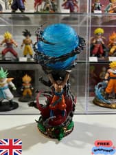 25cm Dragon Ball Z Goku Spirit Bomb LED Figure - Super Saiyan Action Statue