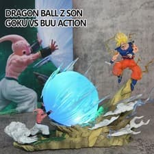 20cm Dragon Ball Z Son Goku vs Buu Action Figure PVC Battle Statue Collectible