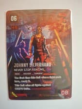 Cyberpunk TCG Johnny Silverhand: Never Stop Fighting B159 Foil Iconic Epic BETA