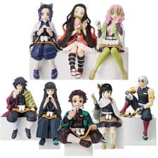 Anime Demon Slayer Kamado Tanjirou Nezuko Sitting Posture Action Figure PVC