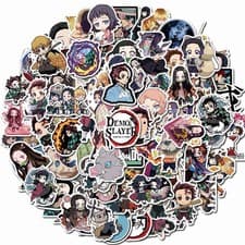 UK 100 Demon Slayer Laptop Skateboard Stickers bomb Luggage Decals Vinyl Sticker