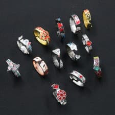 UK Anime Demon Slayer Ring Kimetsu No Yaiba Kamado Tanjirou Inspired Adjustable