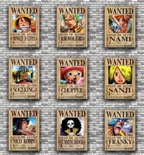 ONE PIECE WANTED METAL WALL POSTER  PLAQUE Anime Gift Mugiwara Shonen 15 x 20cm