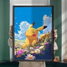 Pikachu Pokémon Poster, Anime Art Style, Adorable Pokémon Art