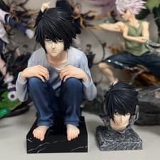 DEATH NOTE Yagami Light Statue Anime Figure Collectibles 2 Heads GK Model Gift