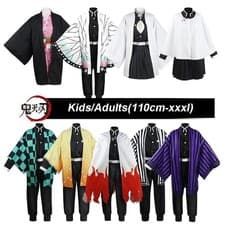 Book Week Demon Slayer Kimetsu no Yaiba Anime Costume Outfit Wigs Cosplay Party