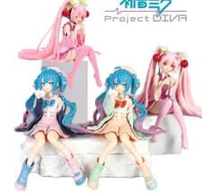 Anime Figure Cherry Blossom Collectible Toy Hatsune Miku Pink Dress Sakura PVC