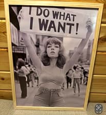 Black/White Woman Art Poster Print "I DO WHAT I WANT!" 30x40cm- feminist