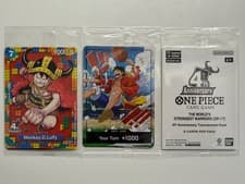 One Piece OP17 Pre Release 4th Anniversary Promo Card Luffy Zoro Don Lego Luffy 