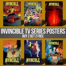 Invincible Series Posters Wall Art Animated  Anime TV Programme Poster Prints