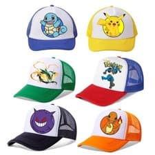 Anime Figure Pokemon Baseball Cap Pikachu Hat Adjustable Pokemon Cosplay Hip Hop