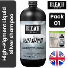 Bleach London Silver Shampoo Neutralises Yellow Tones 500ml - Pack of 1