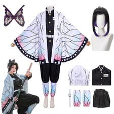 2025 Demon Slayer Kimetsu No Yaiba Cosplay Kochou Shinobu Costume Kimono Outfit