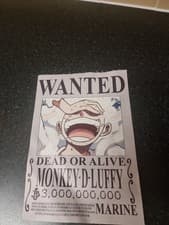 Wanted Poster Monkey D Luffy  Canvas