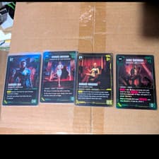 Cyberpunk TCG Foil Beta Rare Card Bundle Hanako B046,B072, Oda B088,Goro B071.