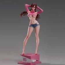 Anime Figure Inspired by Makibo Summer Girlfriend 30cm PVC Model Doll Unbranded