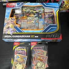 Mega Kangaskhan EX Box & 2x blister pack Pokemon TCG