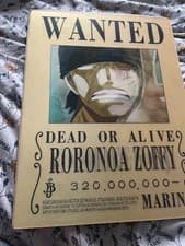 One Piece 3D Lenticular Wanted Poster - Monkey D Luffy Zoro Sanji