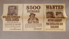 Reproduction/Replica 'WANTED' Parchment Posters