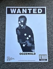 Cady Noland - OOZEWALD ‘WANTED/REWARD’ Limited Edition B&W Poster 