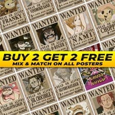 One Piece Wanted Posters Straw Hats Luffy Zoro Bounty Anime Wall Art A3 A4 A5