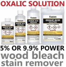Oxalic Solution 9.9% - Wood Bleach, Automotive Wheel & Metal Cleaning - 300ml-5L