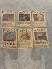 One Pice Wanted Posters 6 Pcs