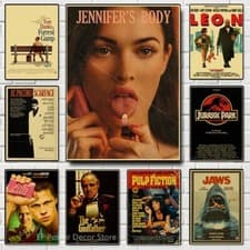 Classic All Time Favorite Movie TV Posters Vintage Hollywood Films A3 A4