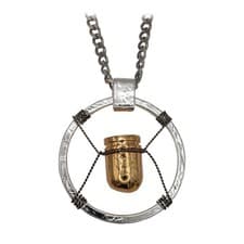 Cyberpunk 2077 - V’s Bullet Necklace – Gold and Silver Plated Metal Pendant
