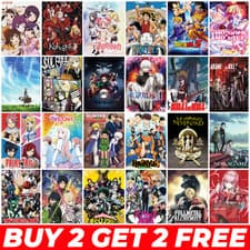 Best Anime Posters A3 A4 Japanese Manga Wall Art Top 100 Classic Retro Room Deco