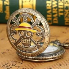 One Piece Monkey·D·Luffy Creative Personalized Retro Flip Pocket Watch Holidy UK