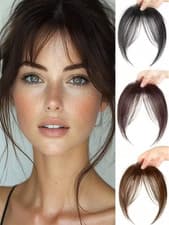 REAL Natural Fringe Bangs Clip In Hair Extension One Piece Real Thick AS Human