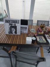 harry potter items magic cup, storage box, wanted poster, magic wallet.