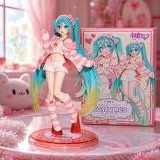 20CM Hatsune Miku Anime Figure Pajama Outfit Standing Model PVC Action Figure-UK