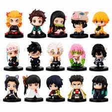 5/10/15PCS Demon Slayer Anime Mini Figures Collectible Figurines Desk Decor