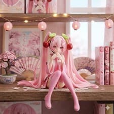Hatsune Miku Pink Dress Sakura PVC Anime figure Cherry Blossom Collectible toy