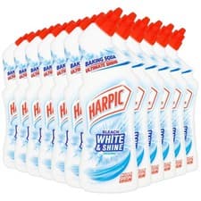 Harpic White & Shine Toilet Cleaner Bleach 750ml Original Pack of 12
