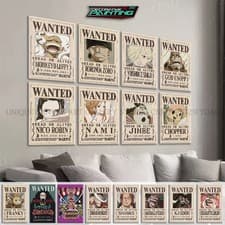 One Piece Wanted Posters Straw Hats Wanted Anime Poster Art Wall Home Room Decor
