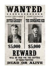 Butch Cassidy & The Sundance Kid A4 Wanted Poster with choice of frame