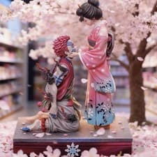 Demon Slayer Akaza & Koyuki Figure 27cm GK Popart Cherry Blossom Statue Model