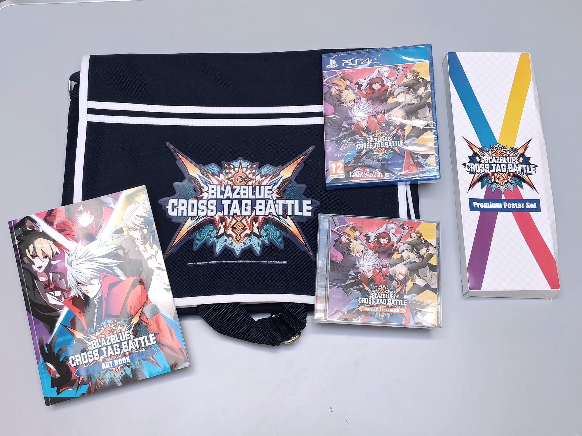 BlazBlue Cross Tag Battle Collectors Edition PS4 Special Set Art Book Bag Game
