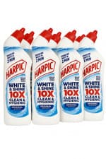 Harpic Toilet Cleaner white & Shine original x6 750ml RM tracked 48