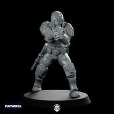 Upholder Ven Pistol Miniature Cyberpunk Enforcer Sci-Fi 28mm & 32mm Unpainted